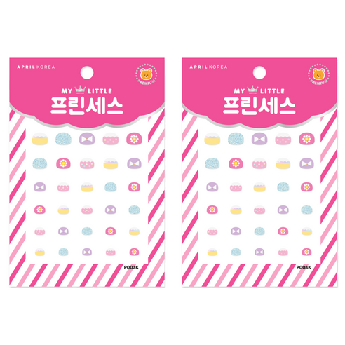 에이프릴 코리아 마이리틀 프린세스 키즈 네일스티커, P003K 살랑살랑 봄바람, 2개