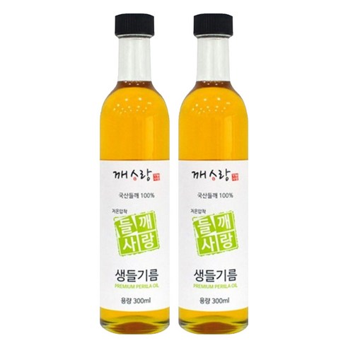 깨사랑 들깨사랑 저온압착 생들기름, 300ml, 2개