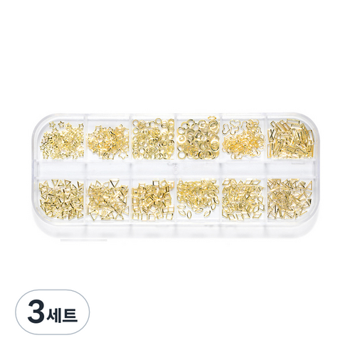 골드 X 실버 파츠 008 하트 별 삼각 사각 미니프레임 12종 세트, 3세트