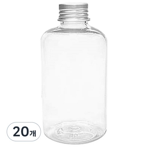 병도매닷컴 DTB200 투명 음료용기 알루미늄 실버캡, 200ml, 20개