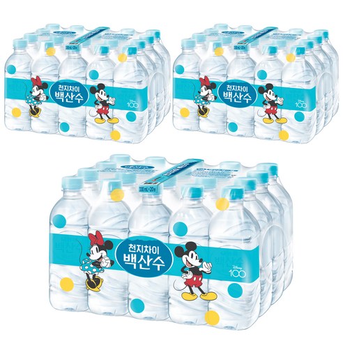 백산수 무라벨 생수, 330ml, 60개
