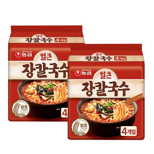 농심 얼큰 장칼국수 봉지 라면, 8개