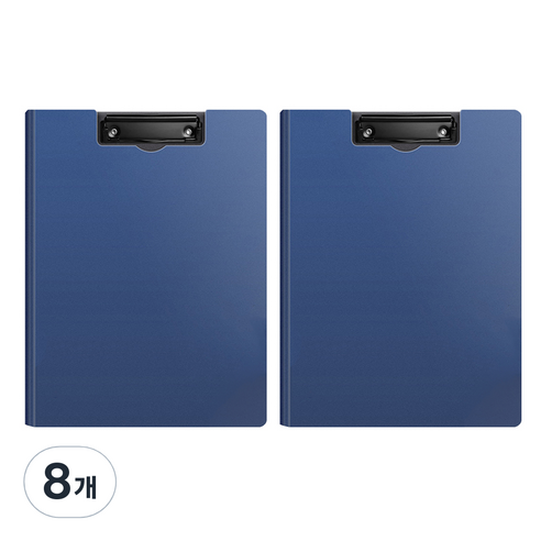 동아피엠에스 심플 커버 클립보드 A4 31.5 x 24 cm, 네이비, 8개