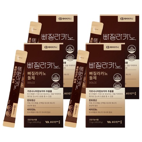 에버비키니 빠질라카노 돌체 라떼맛 가르시니아 다이어트 커피 14p, 4개, 105g