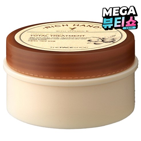 더페이스샵 리치 브이 앤풋 토탈 트리트먼트 핸드크림 너트향, 120ml, 1개