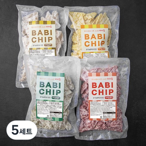 바비조아 현미로 만든 바비칩 75g x 4종 세트, 5세트