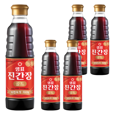 샘표 진간장 골드, 500ml, 5개