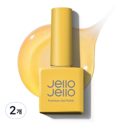 젤로젤로 프리미엄 젤네일 폴리쉬 시럽 컬러 10ml, JJ-18 엠버옐로우, 2개