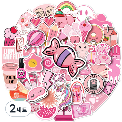 심플리앤 고급형 PVC소재 데코스티커 50p 세트, 2세트, I TYPE