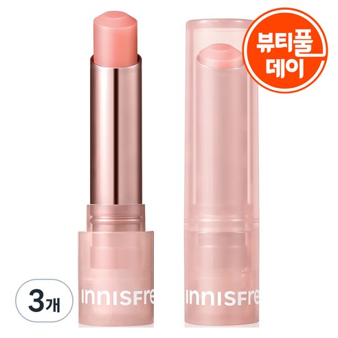 이니스프리 듀이 틴트 립밤, 1호 베이비 핑크, 3.2g, 3개