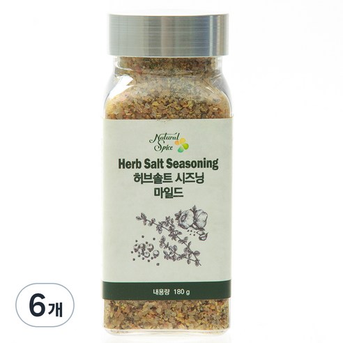 내츄럴스파이스 허브솔트시즈닝 마일드, 180g, 6개