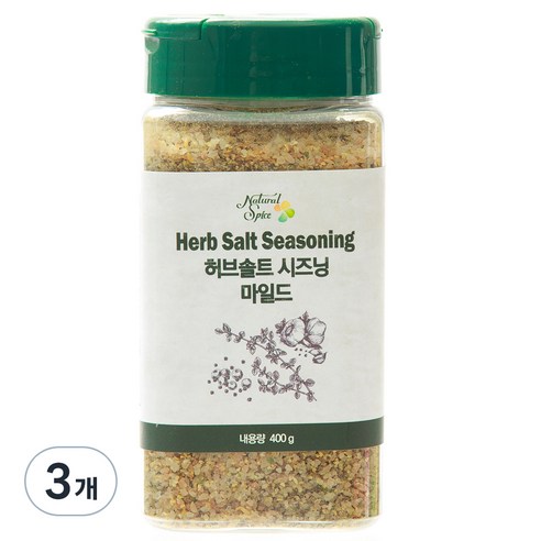 내츄럴스파이스 허브솔트시즈닝 마일드, 400g, 3개