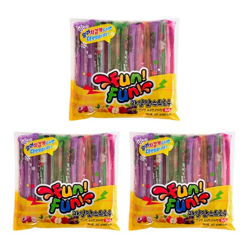펀펀스트로우 젤리스틱 23p, 460g, 3개