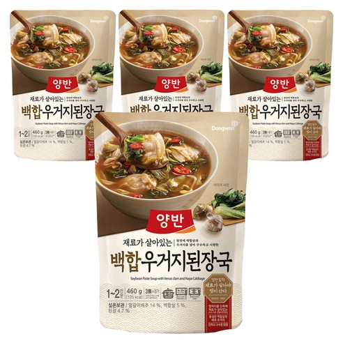 양반 백합 우거지 된장국, 4개, 460g