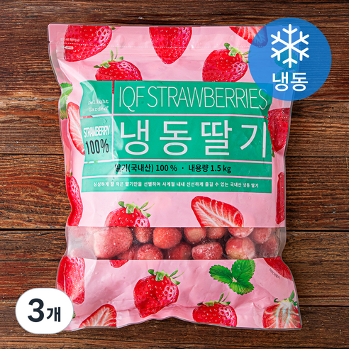 딜라잇가든 딸기 (냉동), 1.5kg, 3개