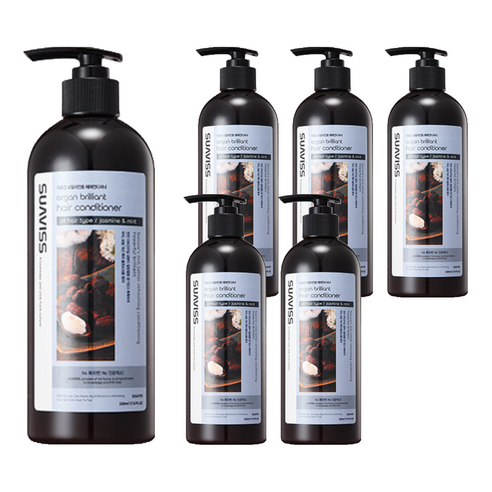 수아비스 아르간 브릴리언트 헤어 컨디셔너, 500ml, 6개