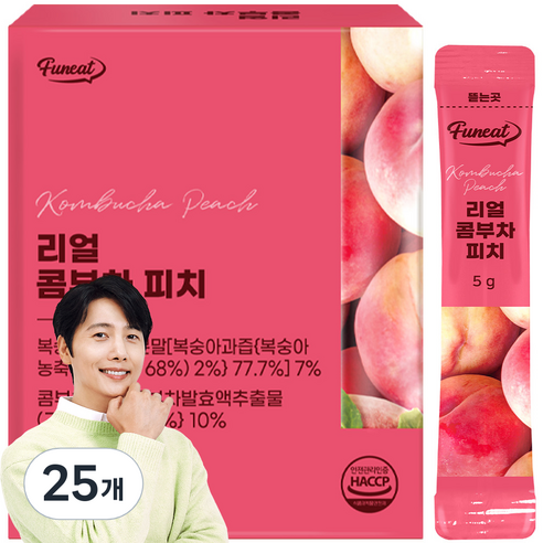 퍼니트 리얼 콤부차 피치맛 30p, 150g, 25개