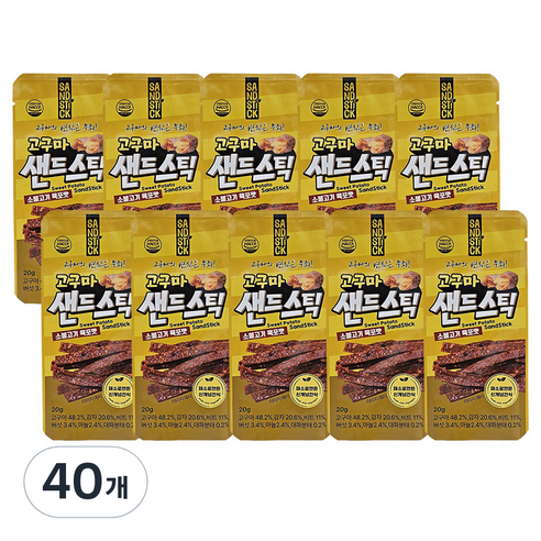 한울 고구마 샌드스틱, 40개, 20g