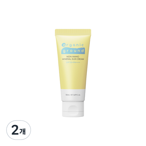 논나노 미네랄 선크림 SPF50+ PA++++, 50ml, 2개