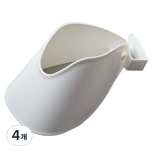 withWIN 간편 헤어드라이기 걸이, 화이트, 4개