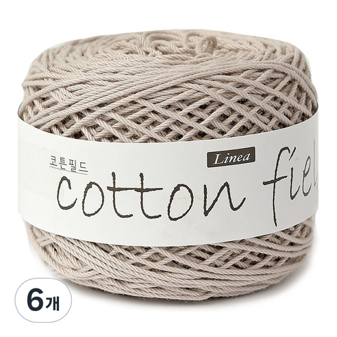 니뜨 코튼 필드 뜨개실 80g, 303 그레이베이지, 6개