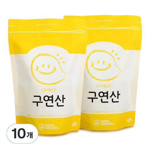 소다스쿨 구연산, 1kg, 10개