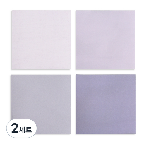 왈가닥스 컬러 페인팅 메모블럭 라벤더 4종, 페일라벤더, 글루미라벤더, 밀키바이올렛, 바이올렛, 2세트