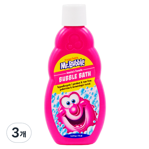 미스터버블 오리지널 버블바스 딸기향, 75ml, 3개