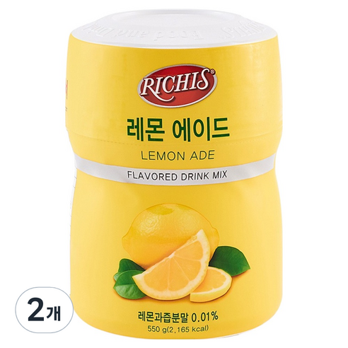 리치스 레몬 에이드, 550g, 1개입, 2개