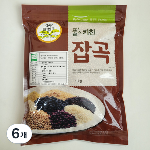 풀스키친 찰현미, 1kg, 6개