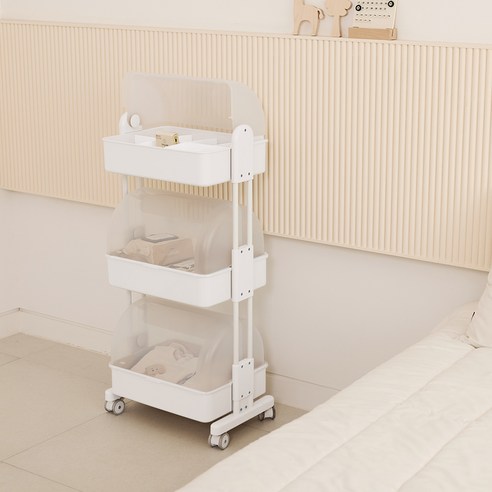 육아는 템빨! 플라팜 트롤리 기저귀 정리함으로 육아 평화를 얻으세요.