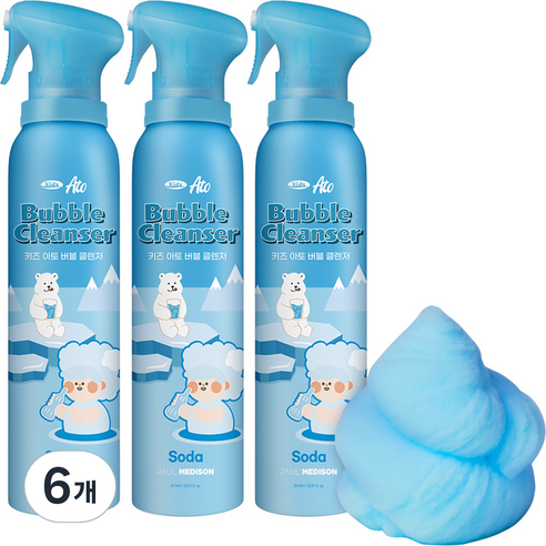 폴메디슨 키즈 아토 올인원 버블 클렌저 소다향, 311ml, 6개