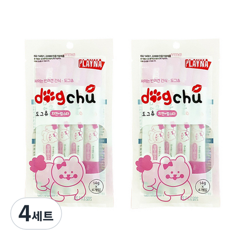 플레이나 도그츄 간식 4p, 치킨 + 랍스타, 4세트