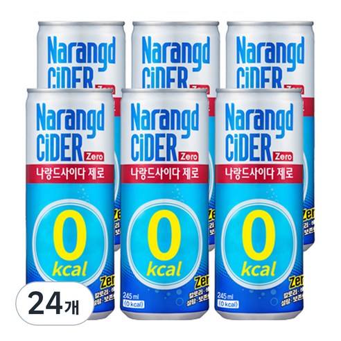 나랑드사이다 제로, 245ml, 24개