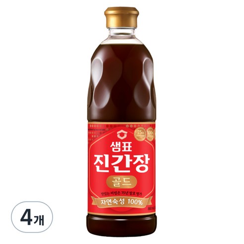 샘표 진간장 골드, 860ml, 4개