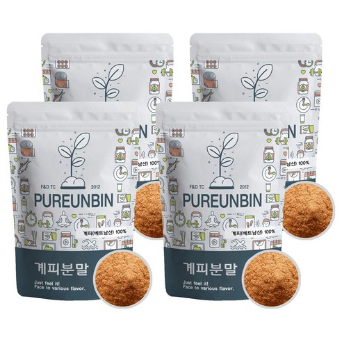 푸른빈 계피 가루 분말, 500g, 4개