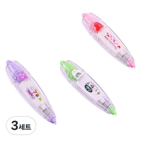 마켓감성 일기장식 교정 스티커 3종 세트, A, 3세트