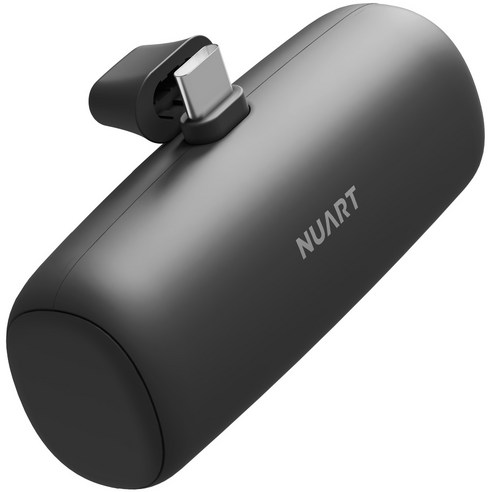 누아트 도킹형 미니 보조배터리 5000mAh, SPE-PA5GPQCP(C타입), 블랙