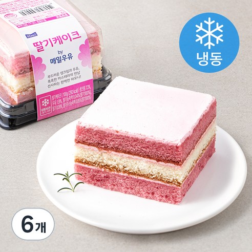 매일우유 딸기 케이크 (냉동), 100g, 6개