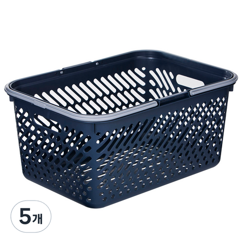 리템 마이룸 멀티바스켓 대형, NAVY + GRAY, 5개