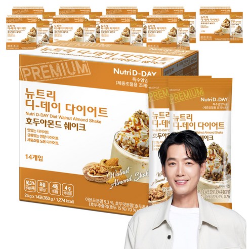 뉴트리디데이 다이어트 쉐이크 호두아몬드 14p, 25g, 10개