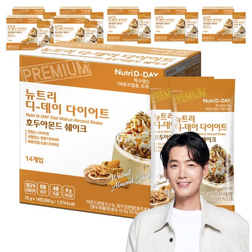 뉴트리디데이 다이어트 쉐이크 호두아몬드 14p, 25g, 8개