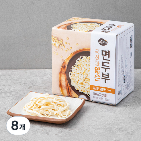 맑은물에 국산콩 얇은 면두부, 100g, 8개