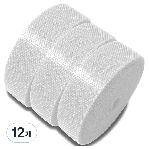 엔더 벨크로 찍찍이 케이블 타이, 12개, 화이트