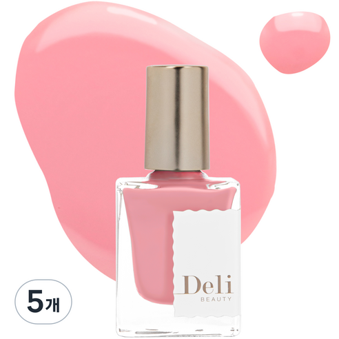 델리뷰티 딥시럽 루어인무드 네일컬러 매니큐어, MSY09 크림 코랄, 10ml, 5개