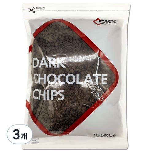 SKY 다크초코칩, 3개, 1kg