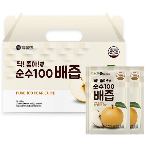 미쁨생활건강 딱좋아 순수100 배즙, 2700ml, 1개