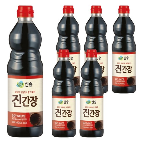 신송 진간장, 900ml, 6개