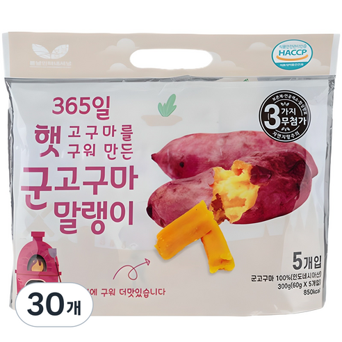 봄날인터내셔널 군고구마 말랭이, 60g, 30개