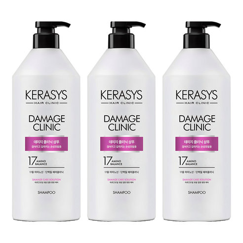 케라시스 데미지 클리닉 단백질 샴푸, 980ml, 3개
